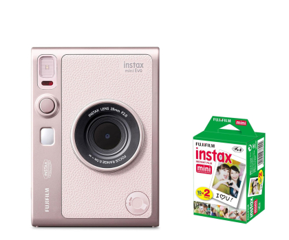 Aparat natychmiastowy Fujifilm Instax Mini Evo różowy + wkłady (20 zdjęć)